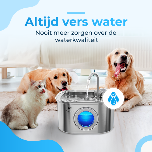 Altijd vers water in de drinkfontein